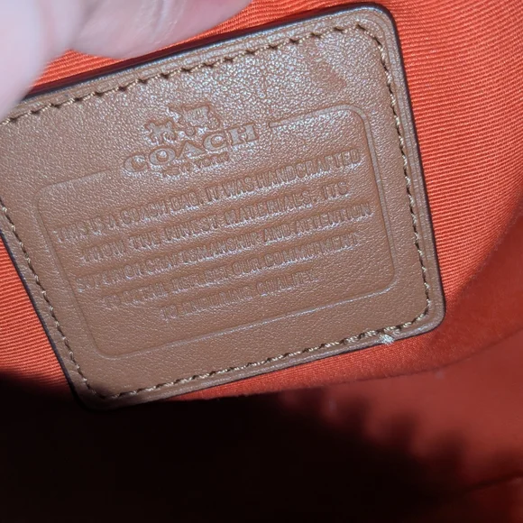 Coach Rowan Signature Satchel with Orange & Purple Stripe With Detachable Strap - Picture 5 of 6